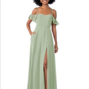 Dusty Sage Agretta Bridesmaid Dress Size 10